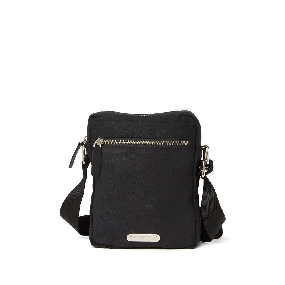 New Bolongaro Trevor Canvas Flight Crossbody Bag In Black